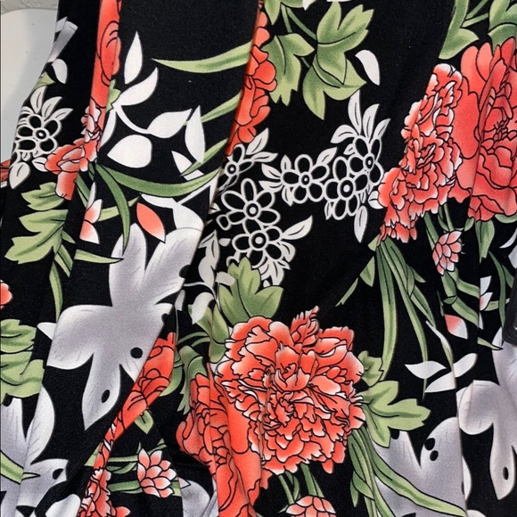 Casual Black and pink maxi Dress with 3/4 Sleeves - Picture 5 of 7